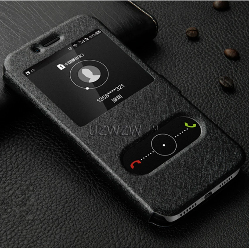 

For Honor 5C Window View Flip PU Leather Phone Case Cover For Huawei Honor 5C Case Cover Sports Business Smart Phone Case