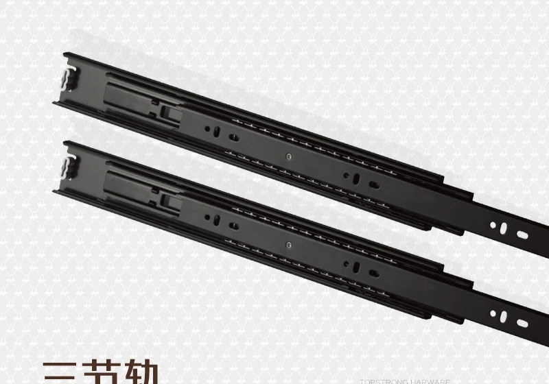

Wardrobe rails 45 three ball slide drawer slide rail track mute thickening Furniture Hardware