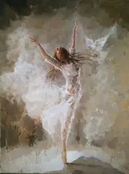 Большая портретная настенная художественная балетная Танцовщица девушка живопись для украшения дома холст картина маслом для друзей