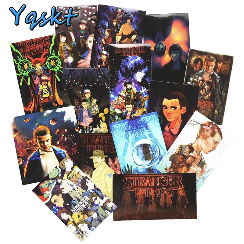

18 Pcs Stranger Things Stickers for Laptop skateboard luggage Bicycle Motorcycle Car Styling Fridge Waterproof Cool Sticker
