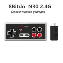Классический беспроводной геймпад 8 Bitdo N30 2,4G с приемником для NES Classic Edition, перезаряжаемый беспроводной геймпад