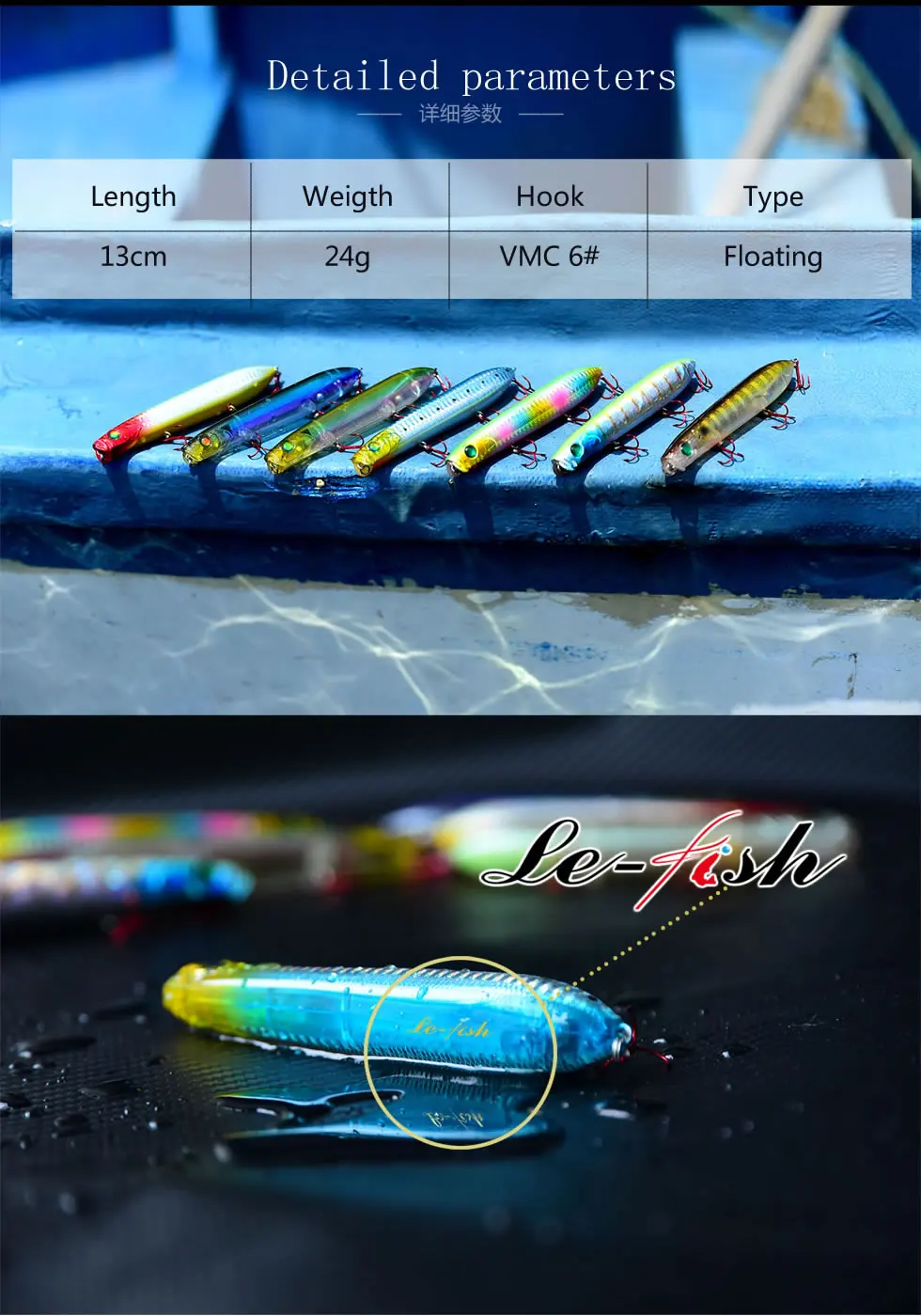 Popper Pesca Artificial Isca Peche Profissão Flutuante