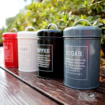 Metal Seal Storage Jar Coffee Sugar Tea Container Minimalist Nordic Home Organizer Kitchen Cans Spice Jars 1