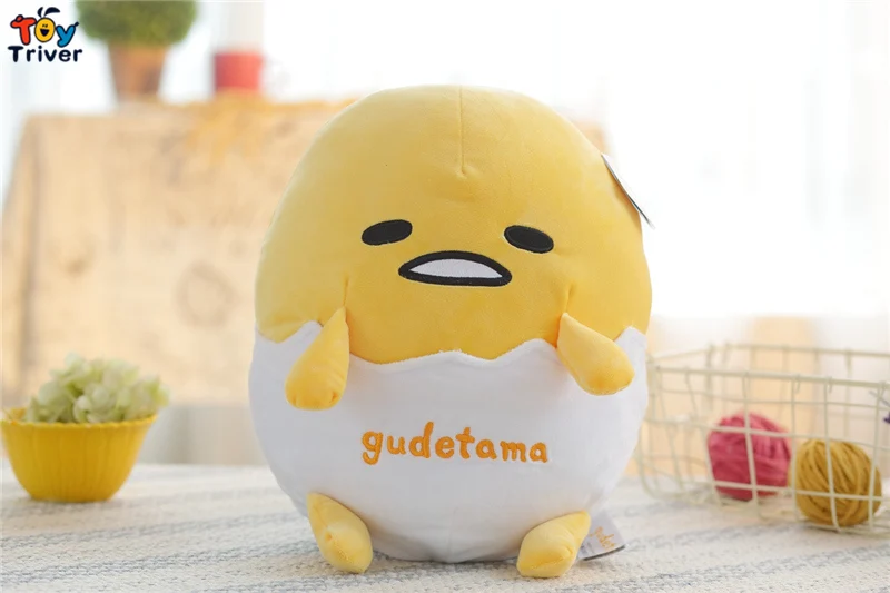 Yellow Gudetama Lazy Egg Yolk Brother плюшевая игрушка Triver Мягкая кукла для детей подарок на день рождения декор дома магазина Прямая