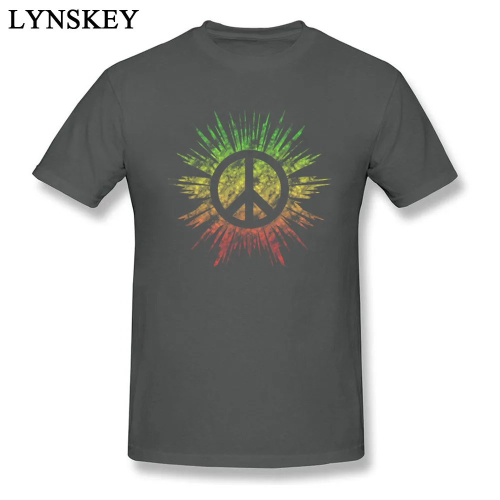 Men Tops Tees Fashionable Summer T-Shirt Cotton Fabric O-Neck Short Sleeve Cool Rasta Peace Sign Sweatshirts Top Quality Rasta Peace Sign carbon