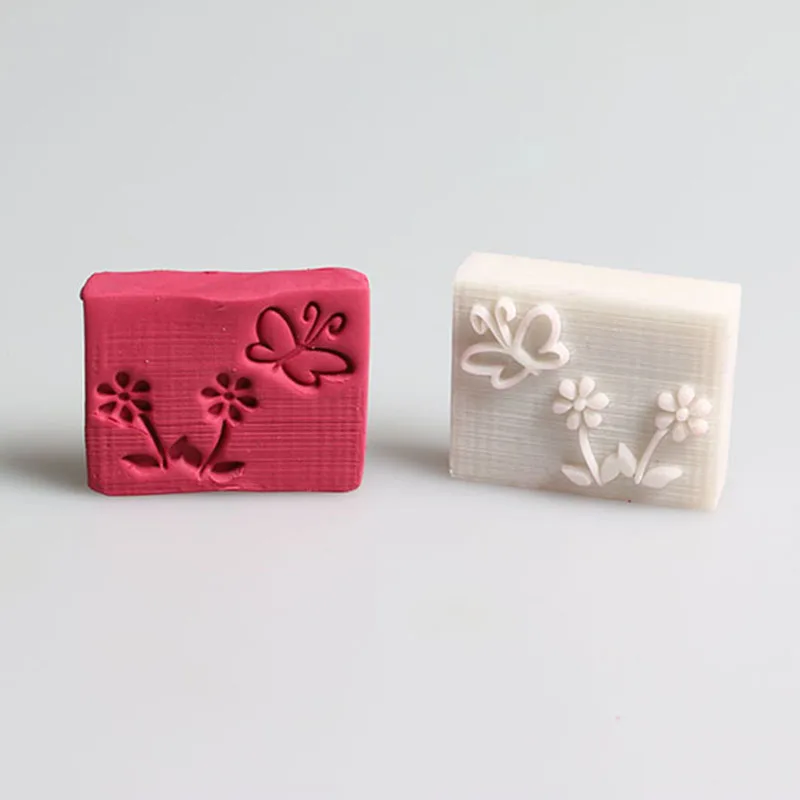 Buy Mini Diy Soap Stamp China Supply flower and butterfly pattern handmade soap