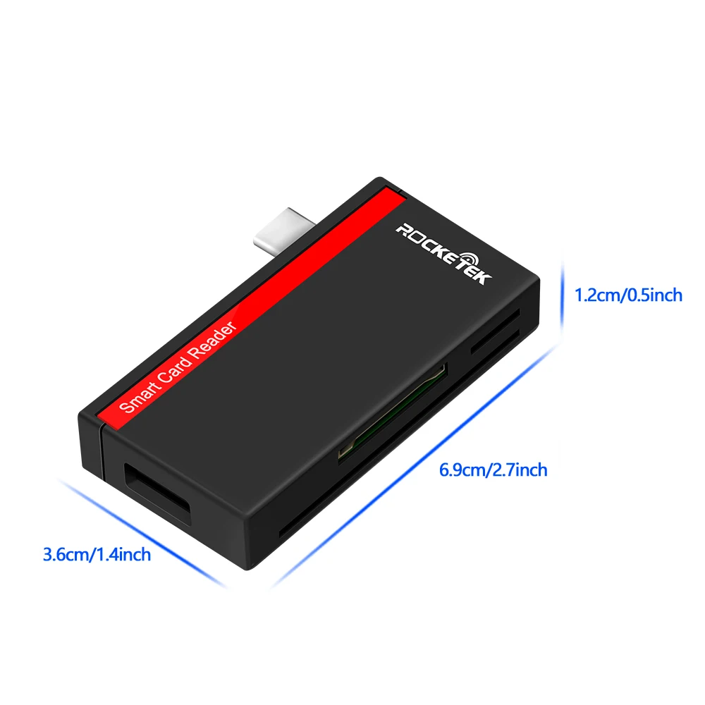 Rocketek type C USB 3 0 мульти считыватель смарт карт SD/TF micro SD памяти ID банковская карта sim