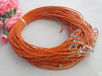 

Free ship!!! 100pcs jewelry DIY Necklace Cord 1.5mm 18'' leather cord