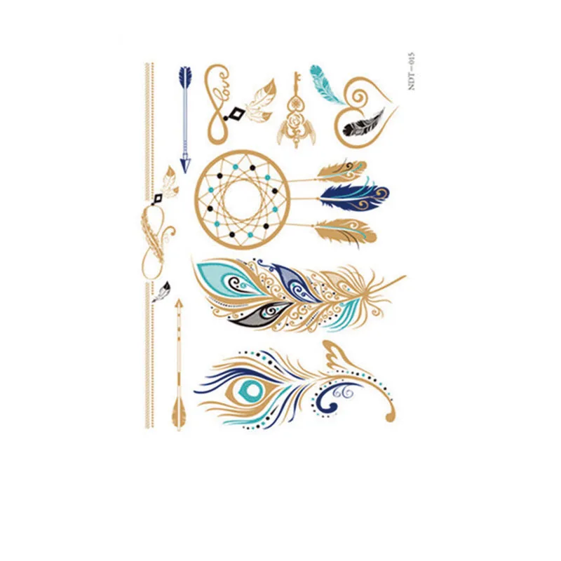 

Happy Halloween Waterproof Temporary Tattoo New 2018 Halloween Party Decoration Water Transfer Indian Style Tattoo Sticker