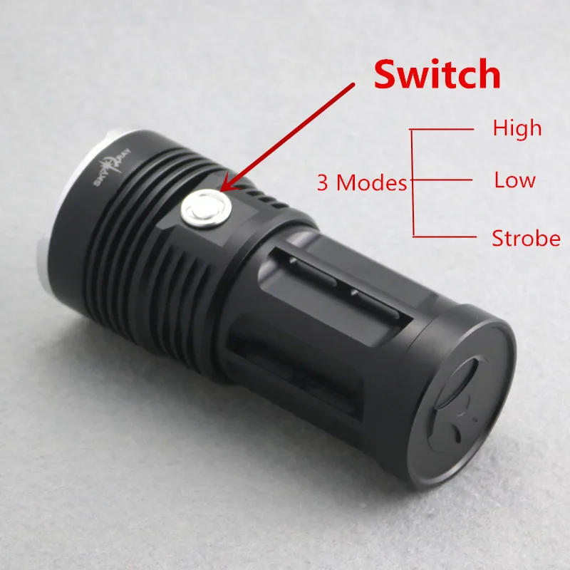 Тактический светодиодный фонарик лампы SKYRAY 5T6 8000 люмен 5X CREE xm l T6 свет велосипеда