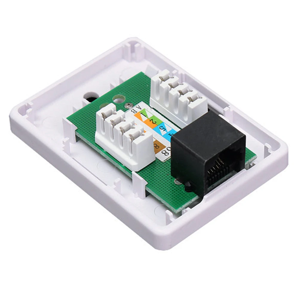 network tone tracer RJ45 White Extension Cable Desktop Unshielded Information Module Network Connector Single Port Ethernet Junction Box lan wire tester