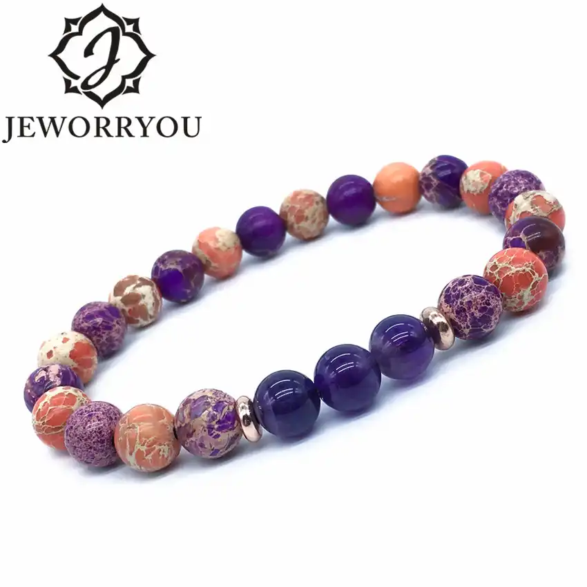 6 8 10 ミリメートルビーズ天然アメジストブレスレット女性のカップル天然石ブレスレット男性アメジストメンズブレスレット 腕輪 Aliexpress