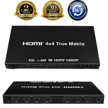Top Quality 4×4 HDMI True Matrix Switcher 4K HDMI Switch Matrix With IR Remote Control Support Ultra HD HDMI 1.4v 4Kx2K 1080P