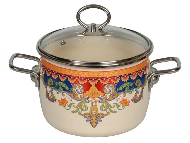 Кастрюля VITROSS, Ornamento, 5,5 л, со стеклянной крышкой