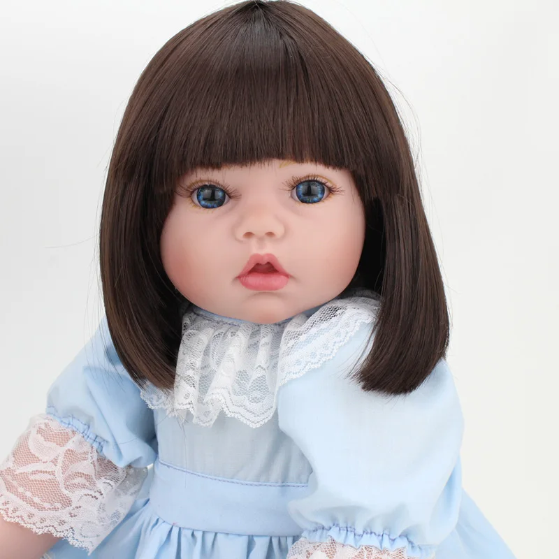 Günstig 50 cm 20 zoll Öffnen mund silikon Beliebte kinder prinzessin mädchen puppe mode reborn puppen Spielzeug für mädchen Geburtstag Geschenk bonecas