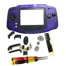 Горячая Распродажа, черные брелоки, прозрачный синий цвет, корпус для Nintendo dogba, чехол для игровой приставки, полный комплект, чехол для замены GBO DMG, мальчик