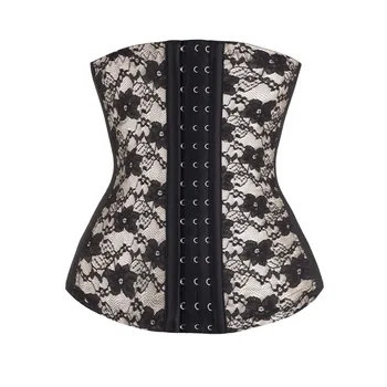 

feitong women underbust lace buckle waist shapers trainer corsets shapewear short wire free strapless push up body shaper#g30