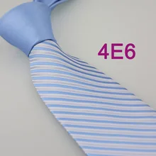 YIBEI Coachella Небесно-Голубой узел мужские фирменные галстуки синие серебряные диагональные полосы Corbatas Hombre контрастный микроволокнистый жаккард галстук