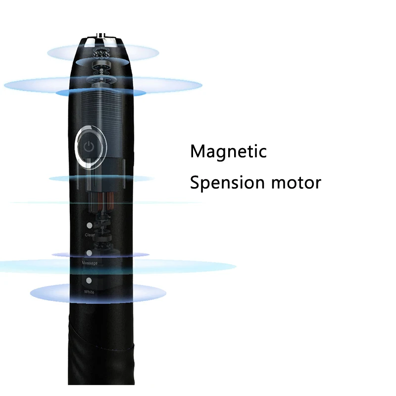 Звуковая электрическая зубная щетка S200 ультра звуковая интеллектуальная с 2 сменными щеточными головками гигиена USB перезаряжаемая водонепроницаемая