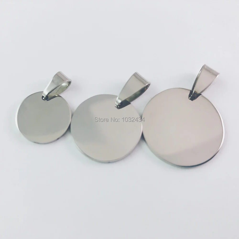 

200pcs/lot Personalized Customized Round Personalized Customized Round Stainless Steel DIY Necklace Pendant Jewelry Accessories