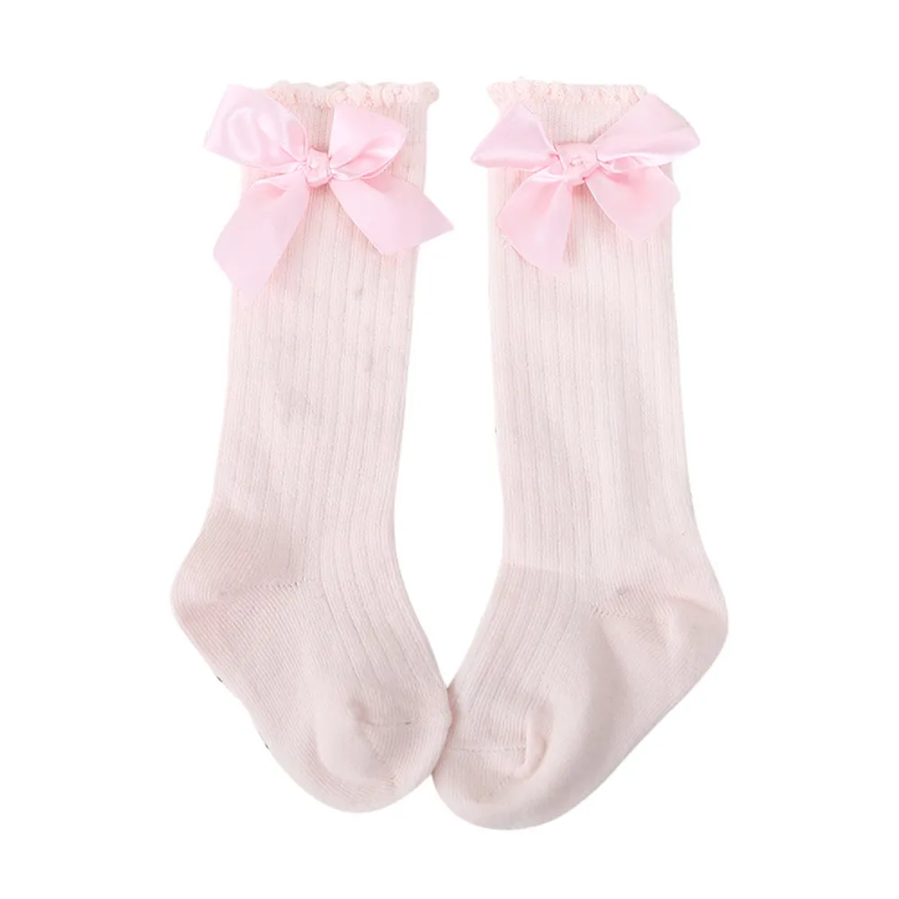 LONSANT/фирменные новые мягкие гольфы для маленьких девочек хлопковые кружевные детские носки с бантом