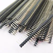 10 шт. 2,54 мм контактный разъем 1X40P L11.4/13/15 мм 17/19/21/23/30 мм длинные прямые волосы, стекируемые провода соединительные один соединитель ряда мужской золотой