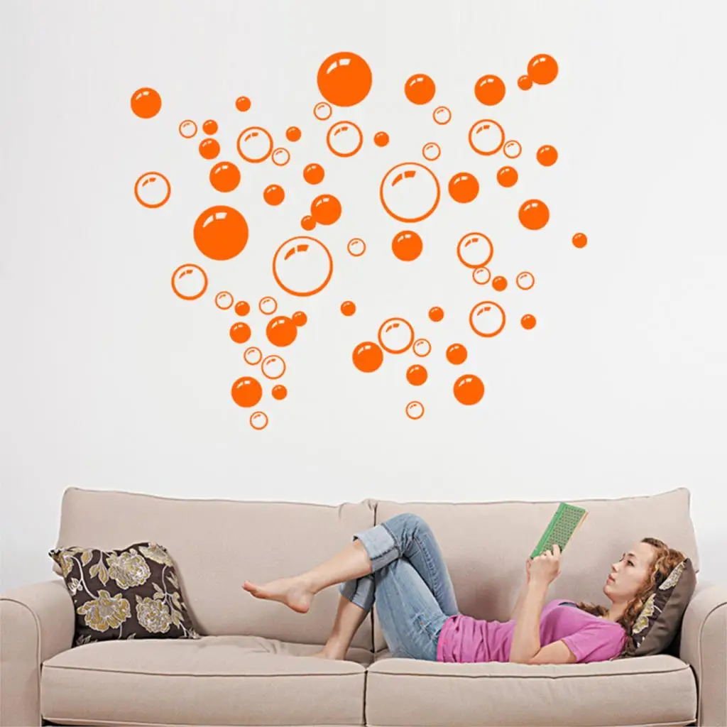 Горячая Распродажа Bubble Wall Art ванная комната окно душ плитка Украшение Наклейка Детские наклейки синий/оранжевый/белый