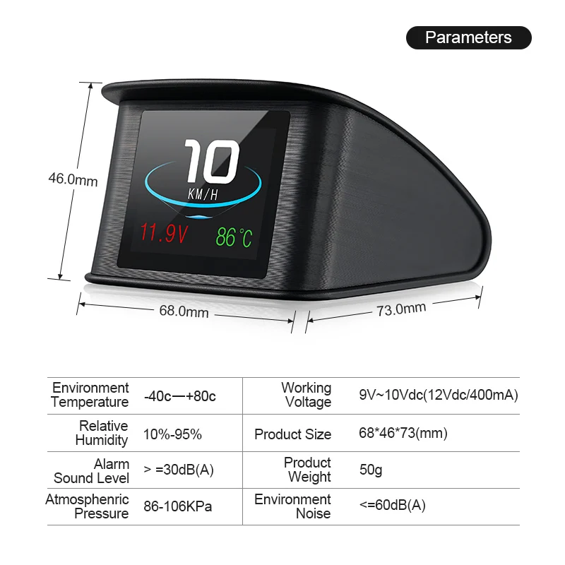 Junsun Универсальная автомобильная HUD OBD2 проектор Авто Head up цифровой спидометр