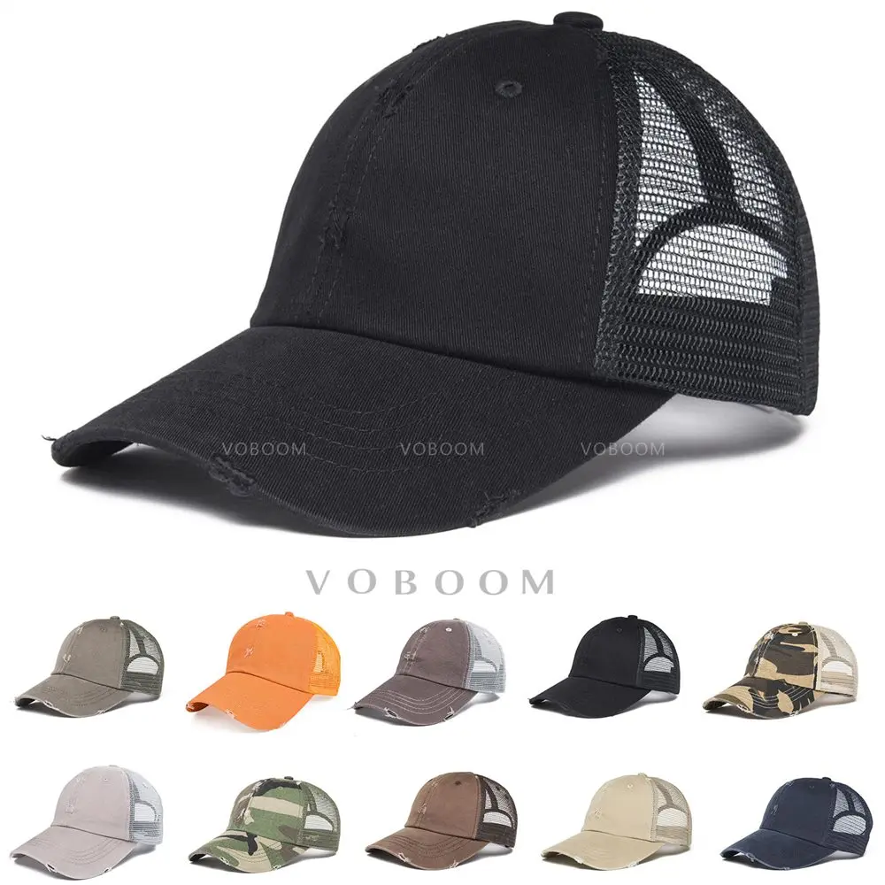 Baseball Cap Men Women Mesh Trucker Hat 