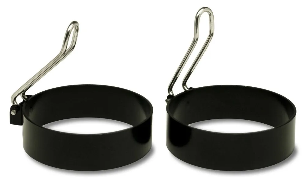 Supreme Set of 2 Egg Ring Round Metal Stainless Steel NonStick Form Mold Breakfast Sandwich(00236)
