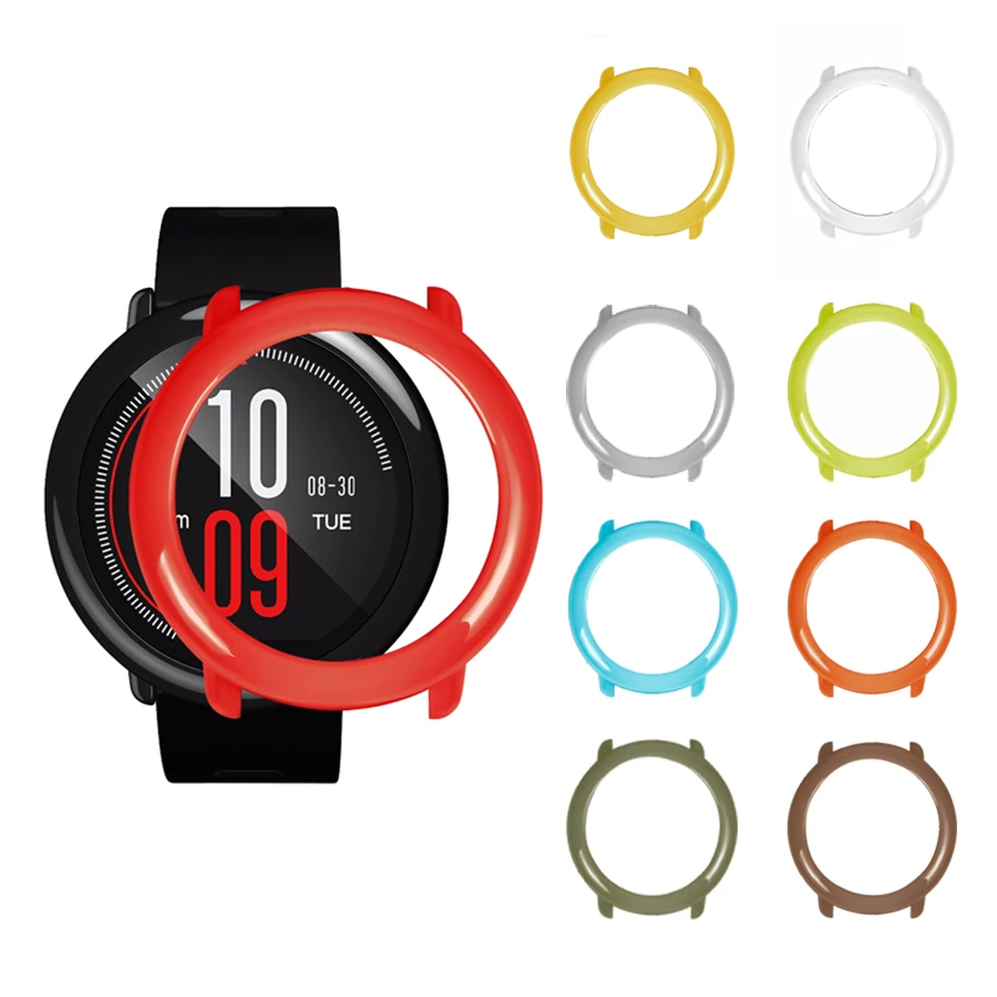 3в1 Huami Amazfit Stratos 2 силиконовый ремешок 22 мм+ TPU caso+ 5 шт. мягкая пленка для экрана для xiaomi Huami Amazfit Pace ремешок для часов