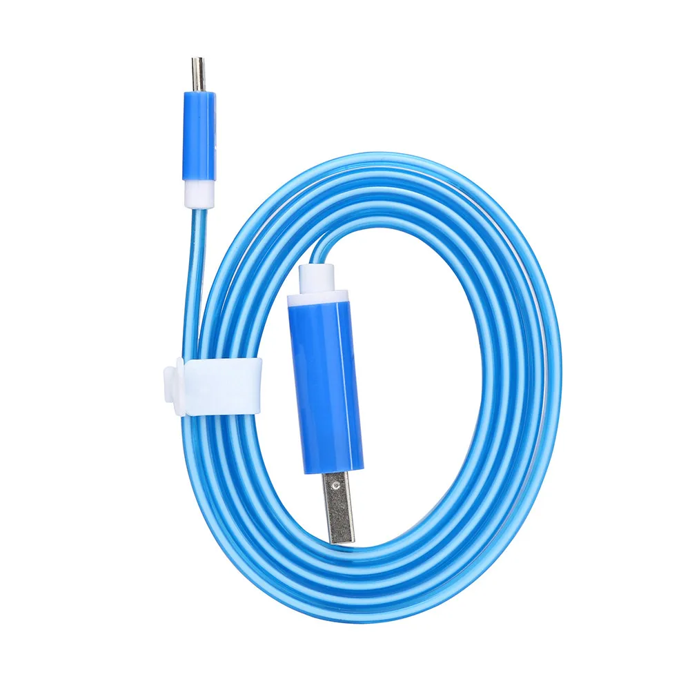 Светодиодный фонарь с эффектом воды USB-C USB 3,1 C Тип плоский модный кабель для быстрой зарядки для samsung Galaxy S8# Zer
