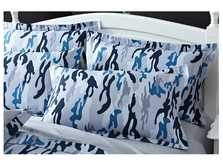 blue camo twin comforter set