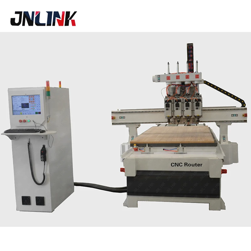 double vacuum table 1325 cnc router 4 heads wood machine in Wood