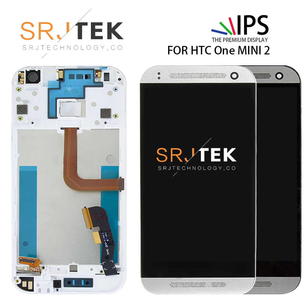 100% тестирование 4,5 "для мобильного телефона HTC One Mini 2 M8 mini ЖК-дисплей Сенсорный экран с рамкой для мобильного телефона HTC One Mini 2 M8 mini Дисплей