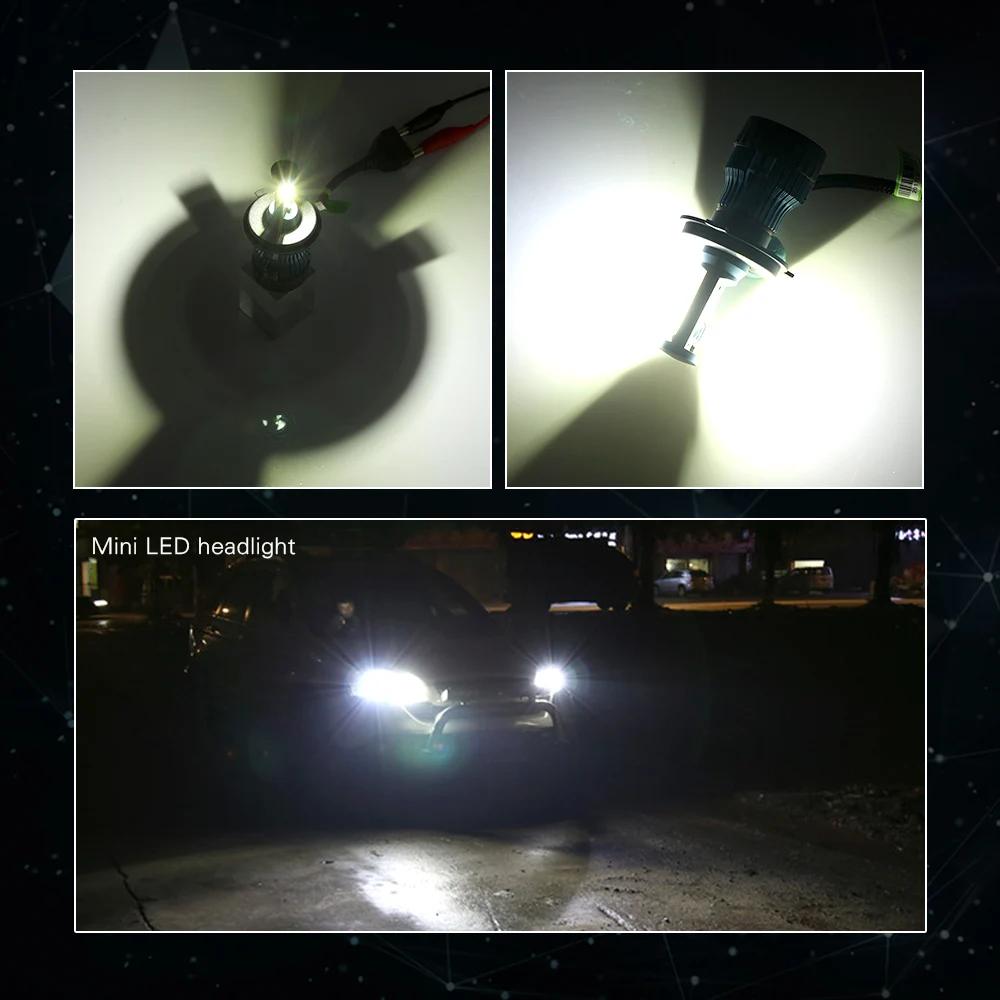 NOVSIGHT H4 Автомобильные светодиодные фары H7 H11 H8/H9 9005 9006 H13 60W 10000LM Play and Plug для вождения