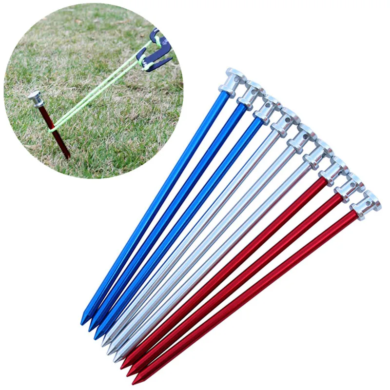 

Outdoors Lawn Solid Y-shaped Aluminum Camping Tent Skylight Dedicated Ground Nail