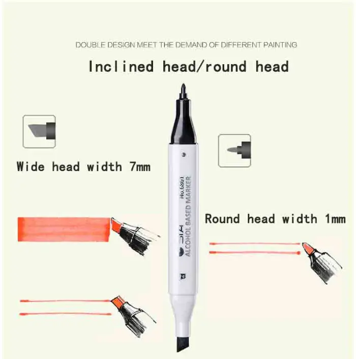 STA6801/3203Two-headed двухцветный высекательный пресс машины для алкогольных высокой художественной художник комиксов ручка для дневника 12/24/36/48/60 детская зданий/Пейзаж Mar