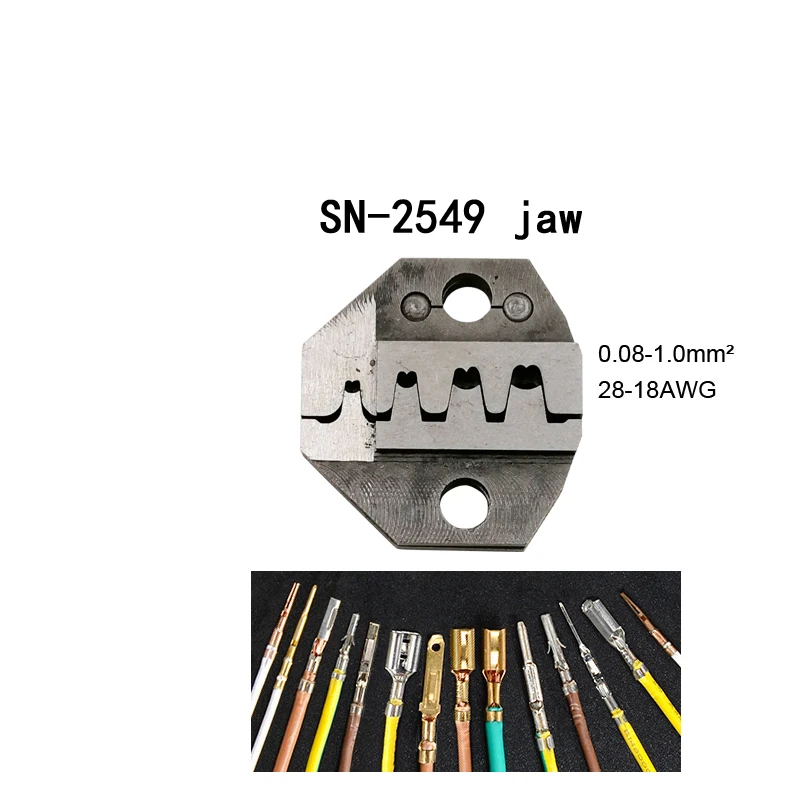 YEFYM SN-2549 обжимные плоскогубцы 0,08-2,54 мм2 28-18AWG 2510 весна терминал = SN-28B+ SN-01BM eupop стиль провода обжимные инструменты - Цвет: SN-2549 jaw