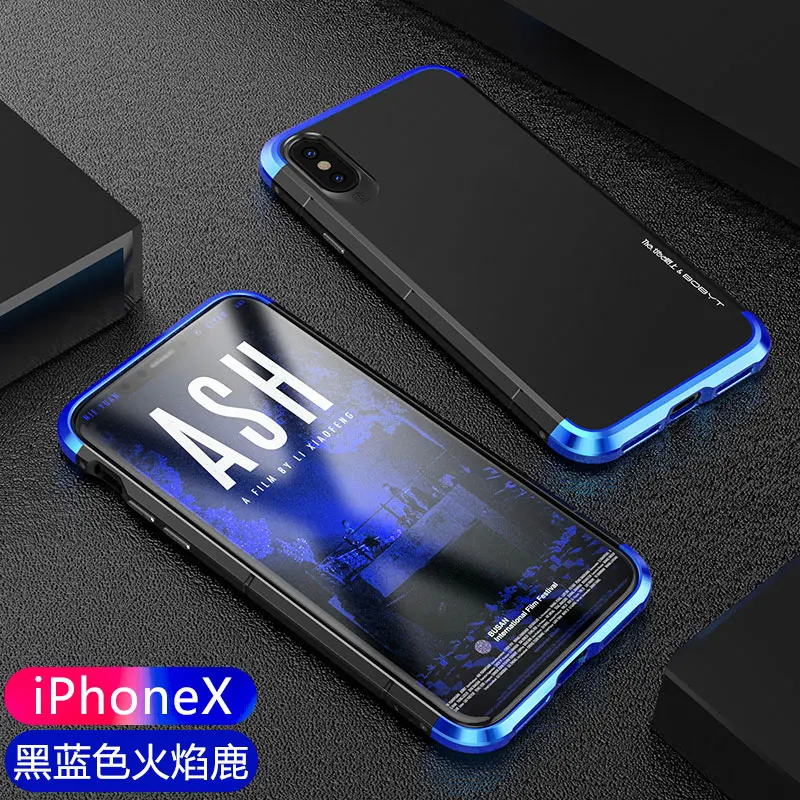 

Hard TPU For iPhone X Case 10 Ultra Thin Luxury Frosted Armor Shockproof Cover for iPhoneX XS Slim Metal Frame Shell anti shock