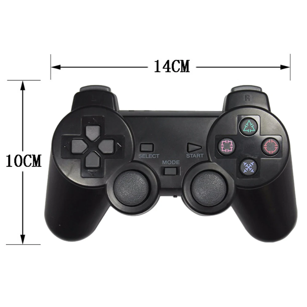 Прозрачный беспроводной геймпад для Sony PS2 контроллер Вибрация Шок джойпад Playstation