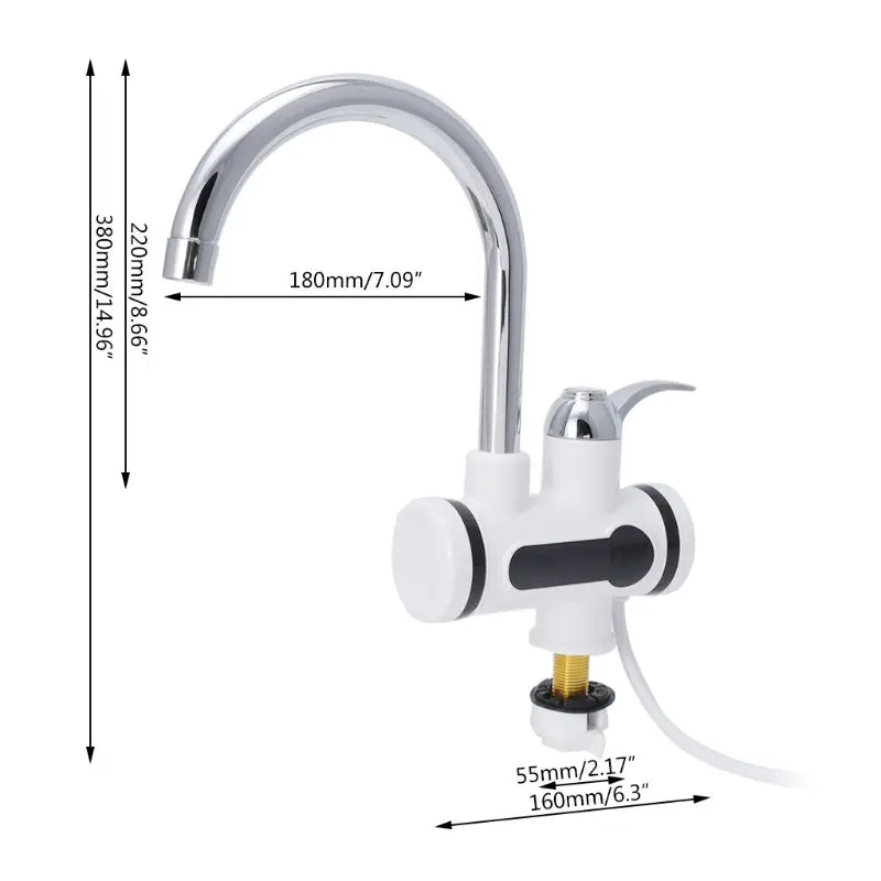 220 В быстрый Электрический нагрев водопроводный обогреватель быстрого нагрева кран светодиодный цифровой дисплей