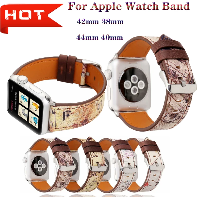 

Leather sport band Bracelet Straps for Apple watch band 4 44/40mm men/women watches accessories for iwatch series 3 2 1 42/38mm