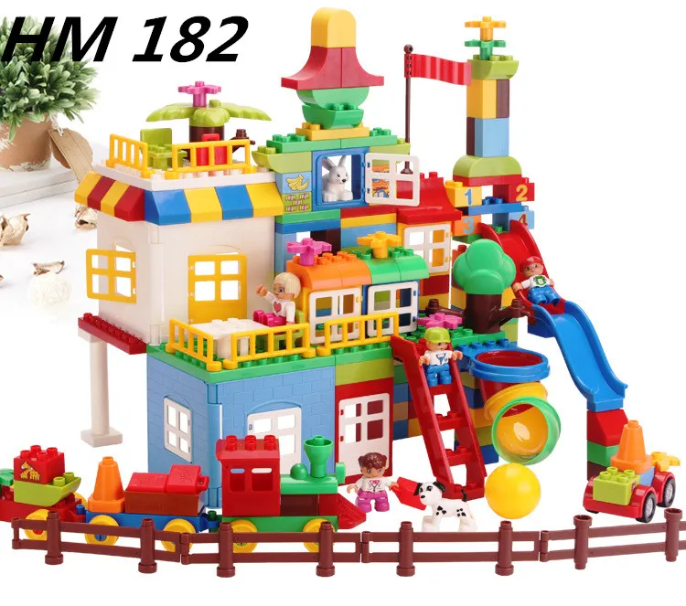 NEW HM182 210 PCS Big Building Blocks Children s Playground Blocks Toys Educational Toys for Children