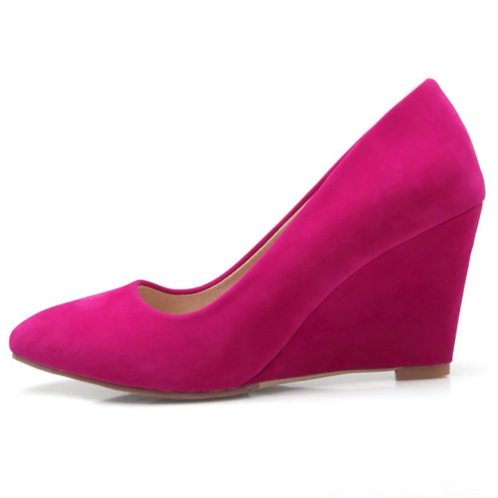 Women Color Business Suit Office Shoes Ladies Pump Wedged Shoes Work Casual Single Shoes Elegant Square Heel Office Shoes