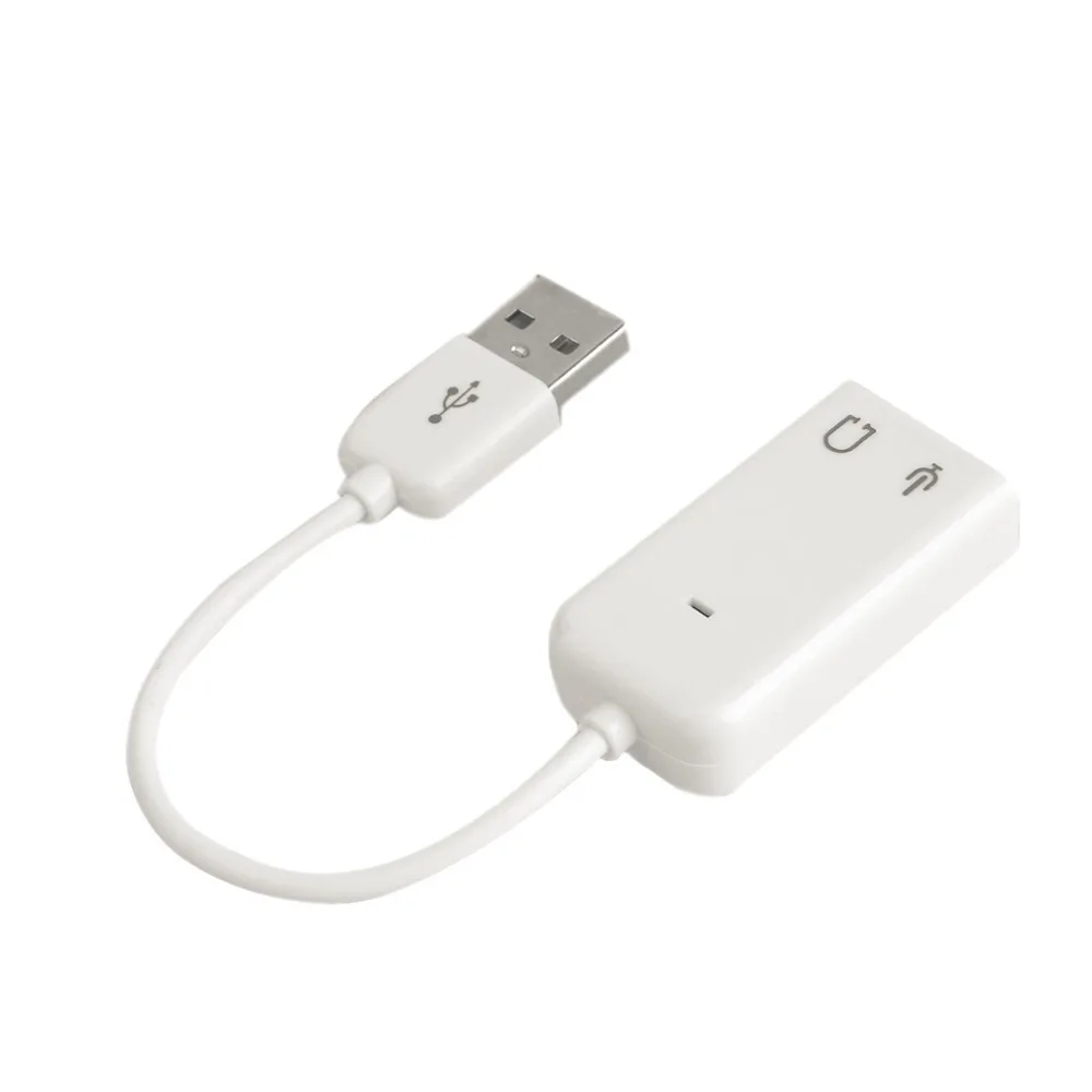 Профессиональный ноутбук USB 7,1 канальный внешний адаптер звуковой карты с самостоятельной внешней звуковой картой белый Прямая