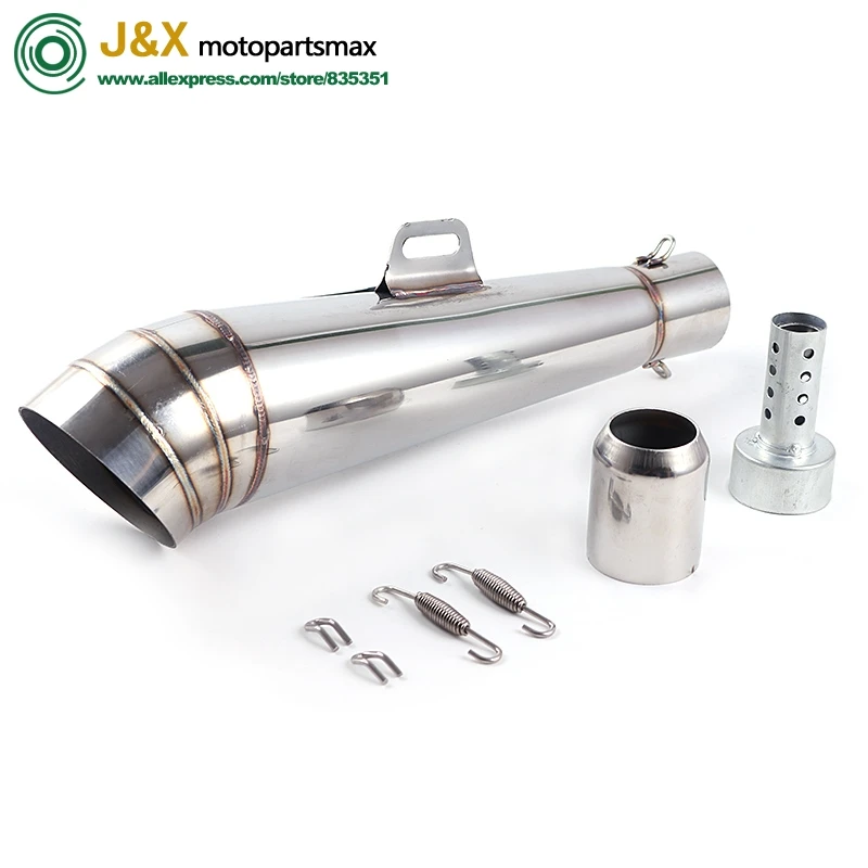 

Universal Motorcycle Exhaust SC Escape 36-51mm Contact Link Middle Pipe Parts Xmax300 FZ800 Ninja400 GSX150R G310R Z900 Slip On