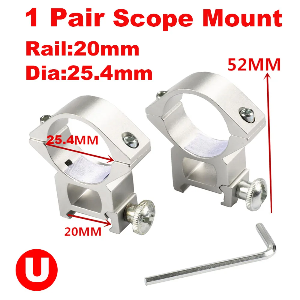 2 шт. 25,4 мм/30 мм охотничий прицел крепление кольцо 11 мм ласточкин хвост/20 мм Пикатинни высокого или низкого воздуха пистолет прицел крепления