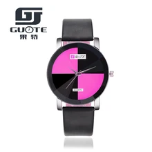 2016 Hot Sale Fashion Men Luxury Brand Lenather Strap Watch Women Casual Plaid Quartz Wristwatatch Relogio