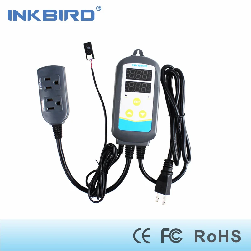 

Inkbird IHC-230 AC 110V Digital Pre-wired humidity and temperature controller for Humidifier Dehumidifier Greenhouse Reptile Fan